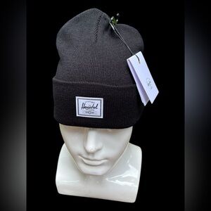 New Herschel Supply Co Black Beanie Toque Winter Hat